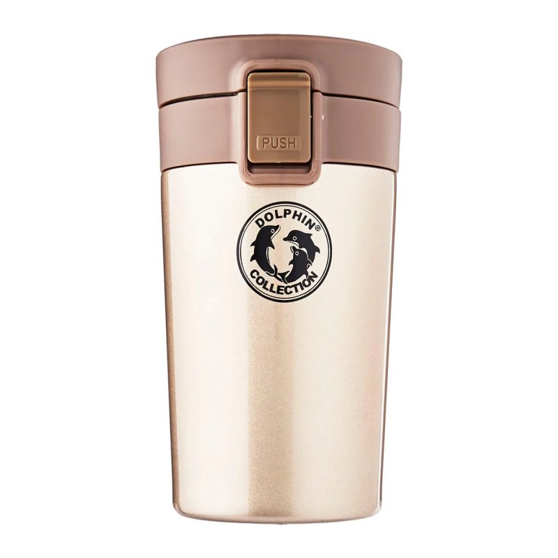 Dolphin Collection Stainless Steel Vacuum Mug - Gold