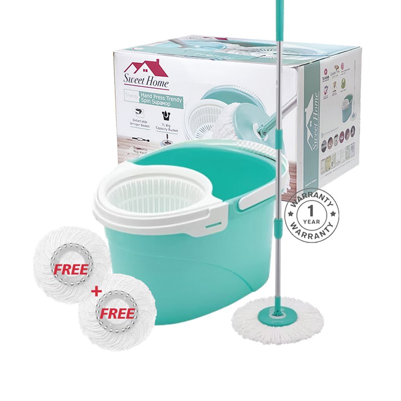 Sweet Home Supamop-Taiwan S220 Blue Spin Mop-incl.3 Refill 1 S