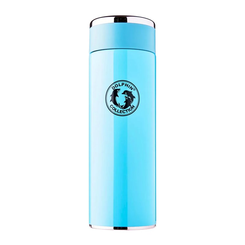 Dolphin Collection Stainless Steel Vacuum Flask Light Blue
