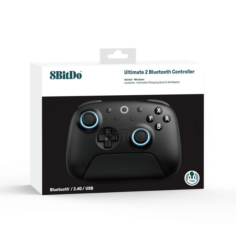 8BitDo Ultimate 2 Wireless Controller w/ Charging Dock-Black 1 S