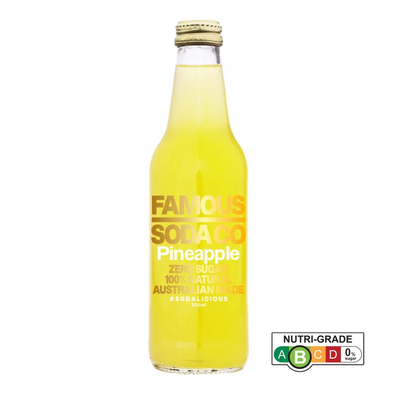 Famous Soda Co Sugar Free Pineapple Bottle