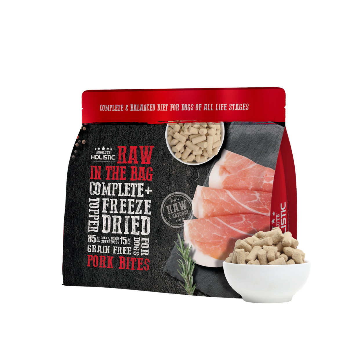 Absolute Holistic Raw in the Bag Freeze Dried Dog Food - Pork