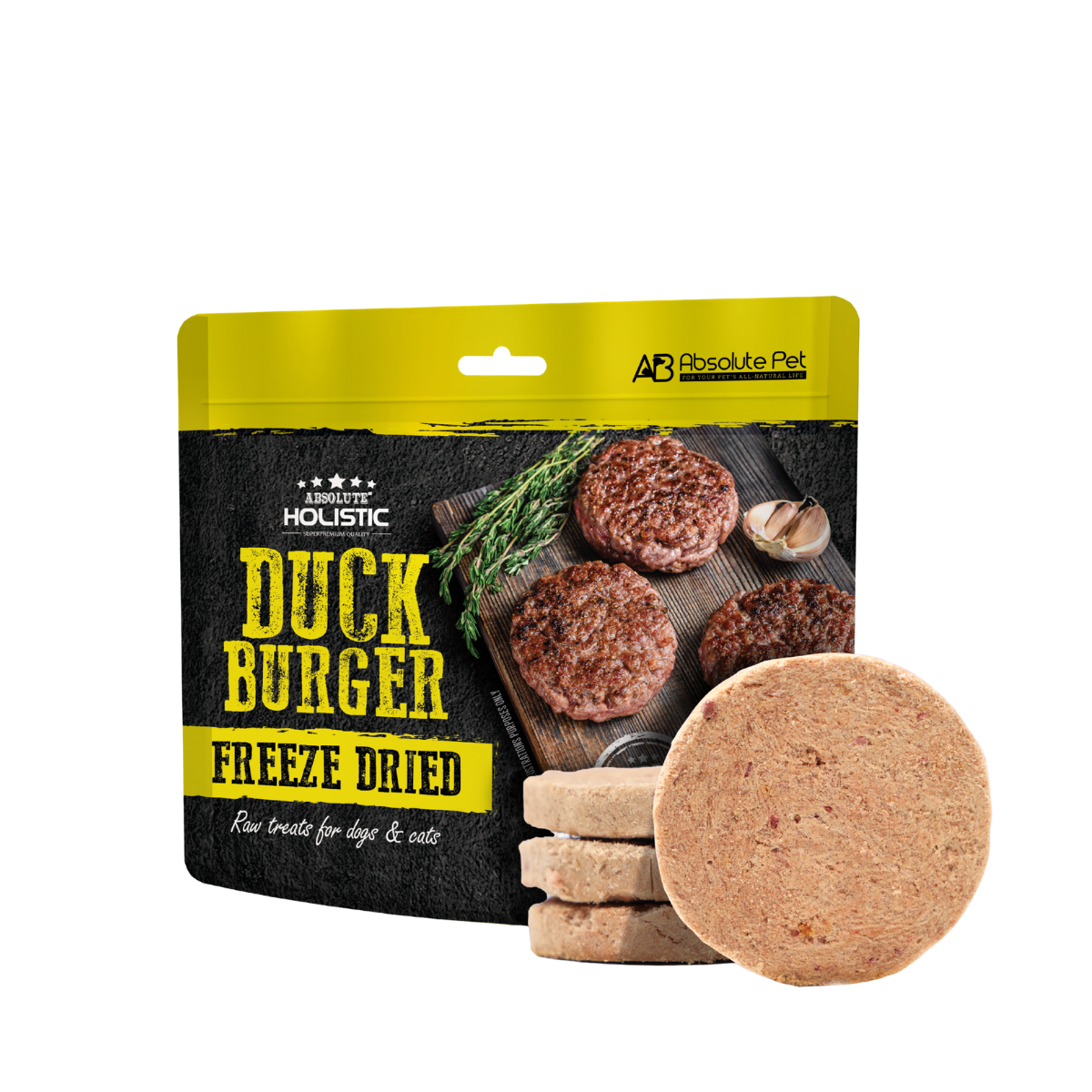 Absolute Holistic Freeze Dried Raw Treats - Duck Burger