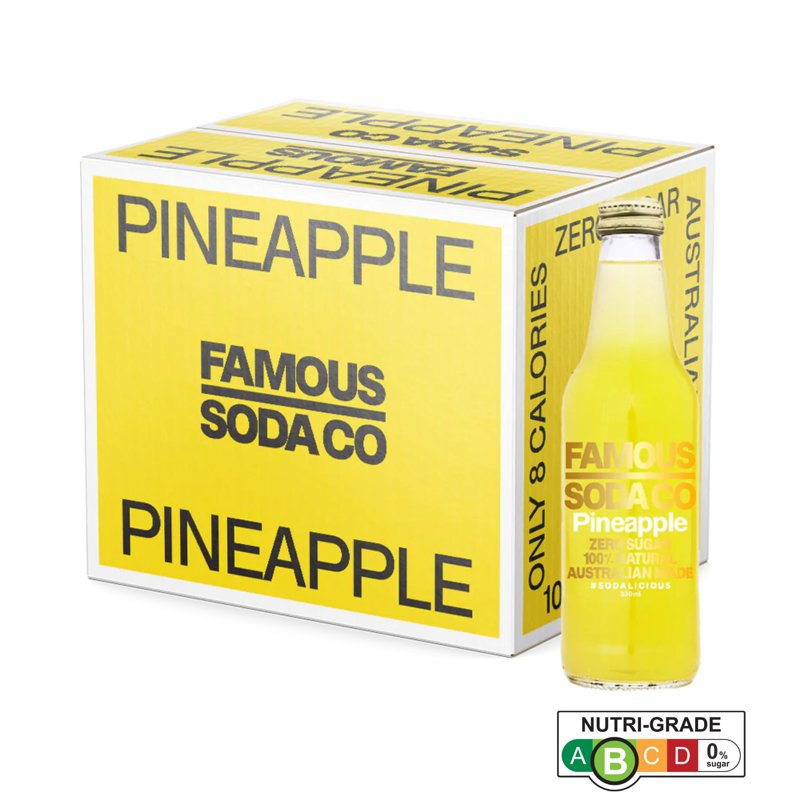 Famous Soda Co Sugar Free Bottle Case - Pineapple