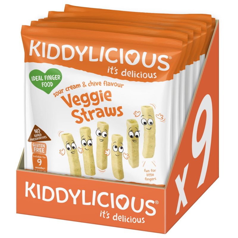 KIDDYLICIOUS Veggie Straws - Sour Cream & Chive