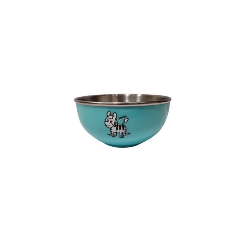 Zebra Stainless Steel Colour Bowl With Zebra Pad-Green (11cm) 1 S