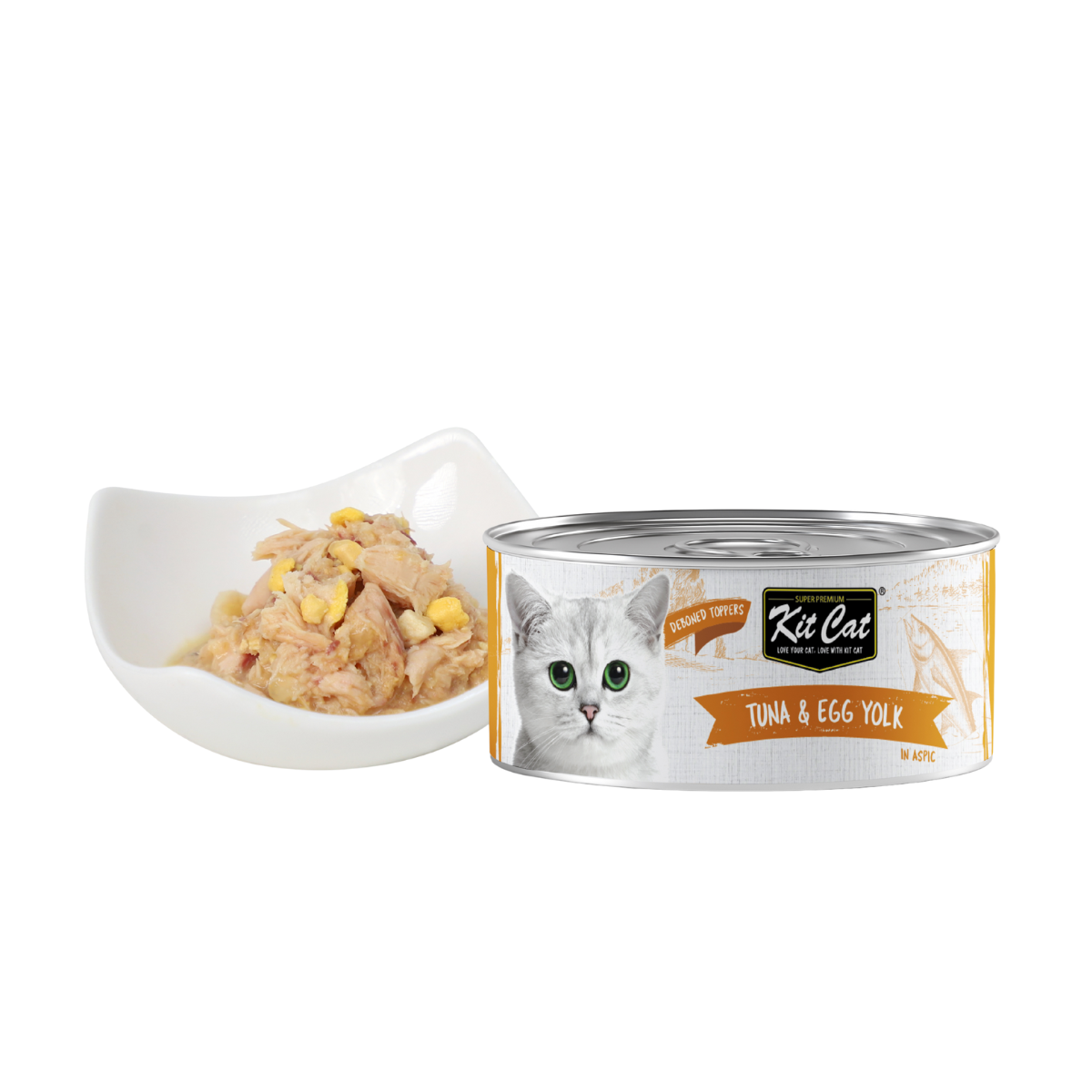 Kit Cat Deboned Toppers Cat Canned Food - Tuna & Egg Yolk