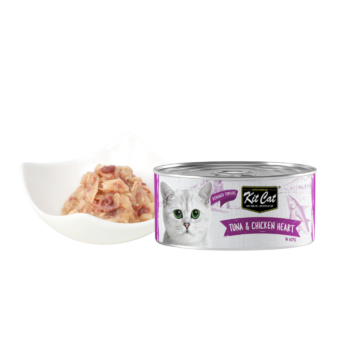 Kit Cat Deboned Toppers For Cat - Tuna & Chicken Heart