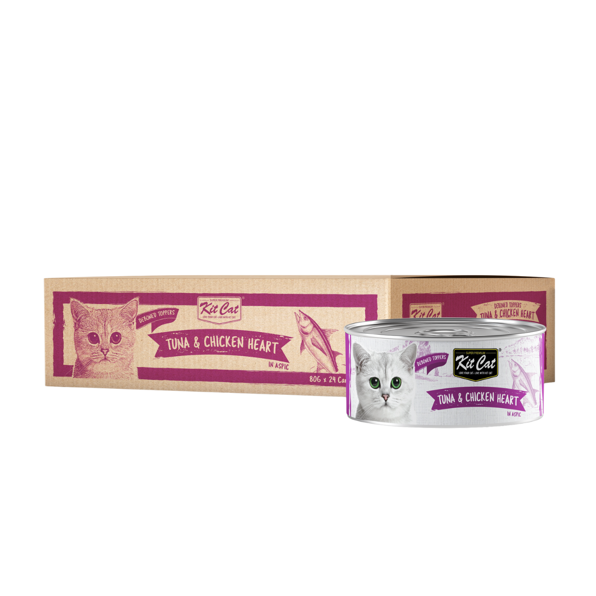 Kit Cat Deboned Toppers For Cat - Tuna & Chicken Heart
