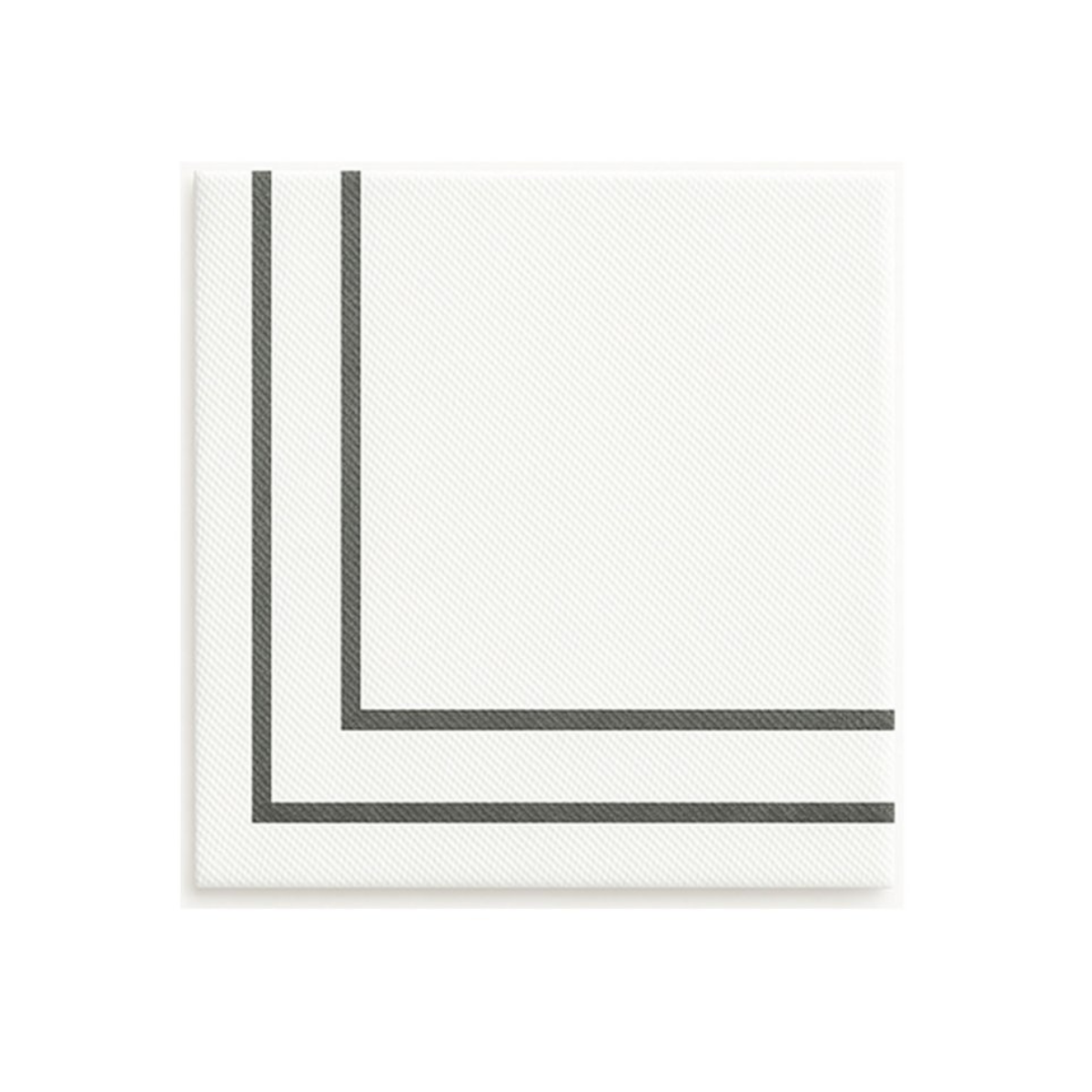 Partyforte 2-Ply Tableware Napkin Elegant White - Silver