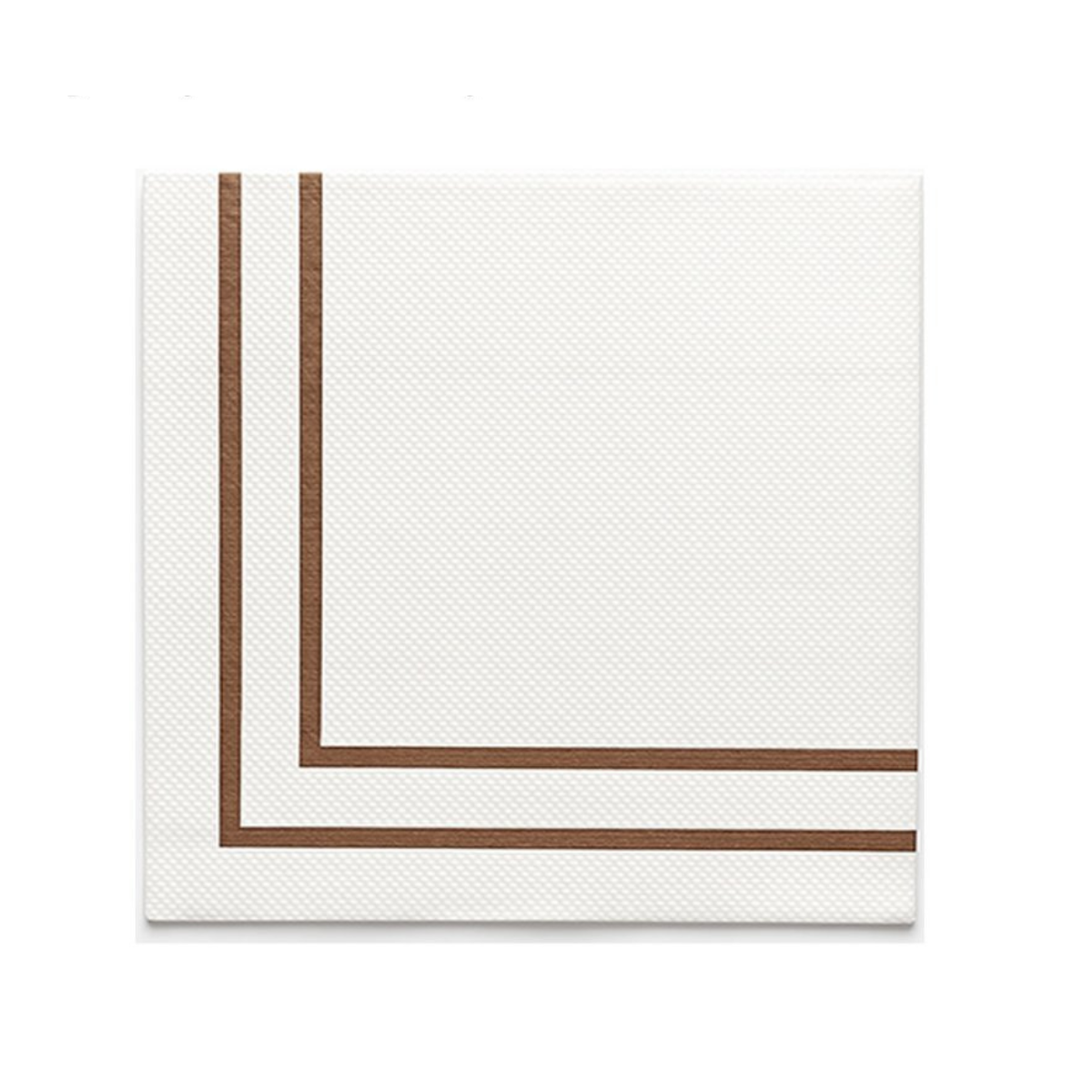 Partyforte Tableware Napkin Elegant White - Rose Gold