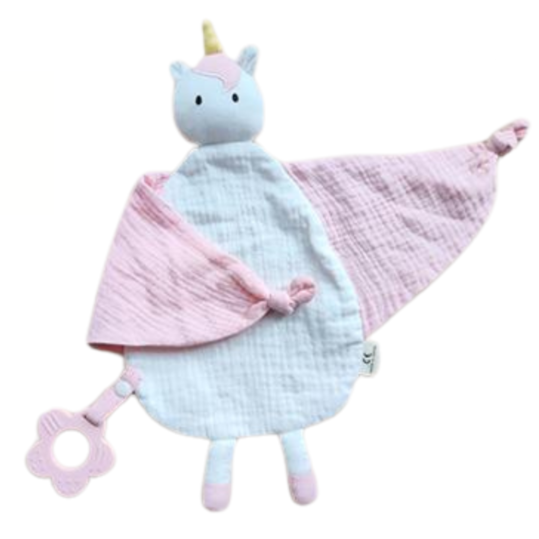 NYZE 2-in-1 Muslin Comforter and Silicone Teether - Unicorn 1 S