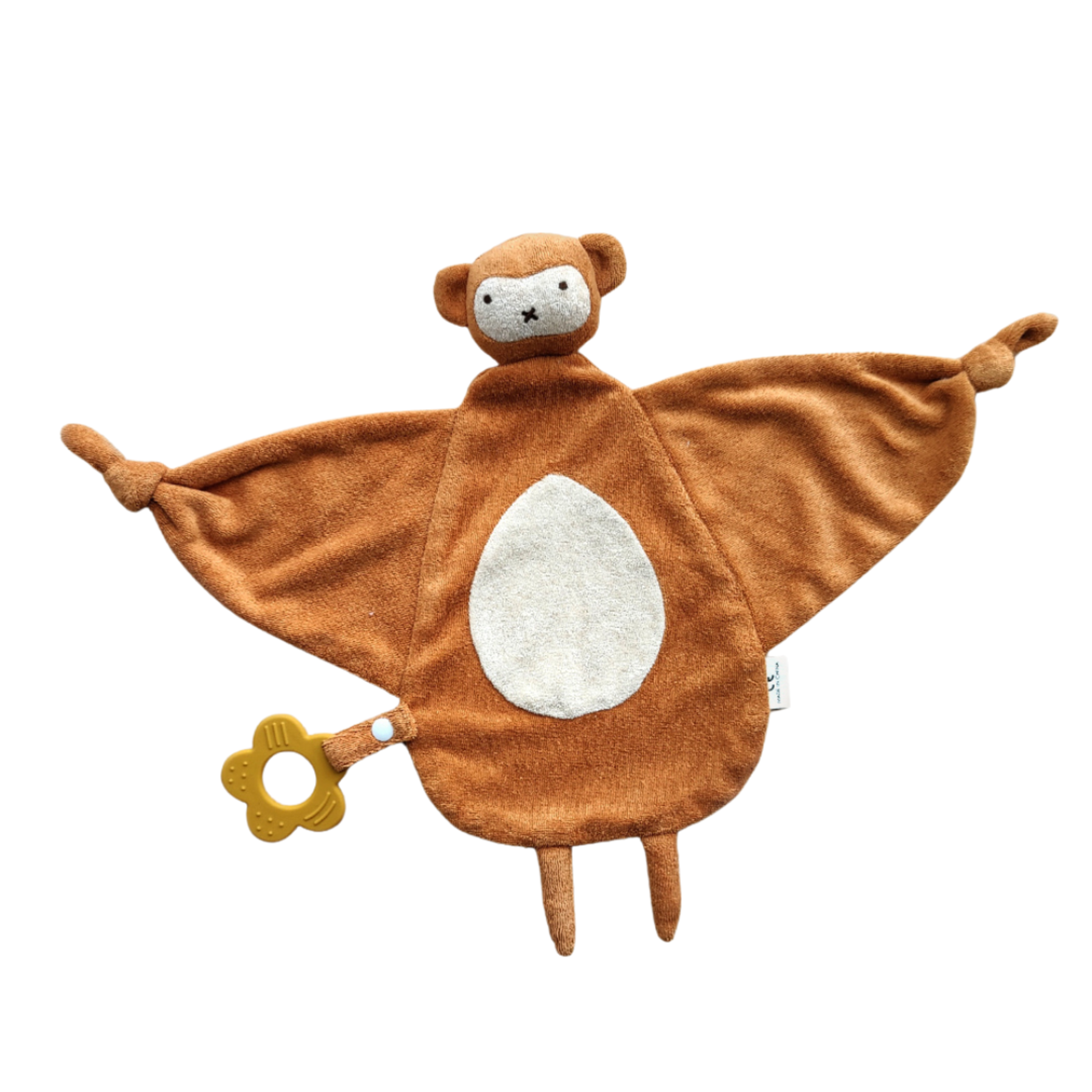 NYZE 2-in-1 Muslin Comforter and Silicone Teether - Monkey 1 S