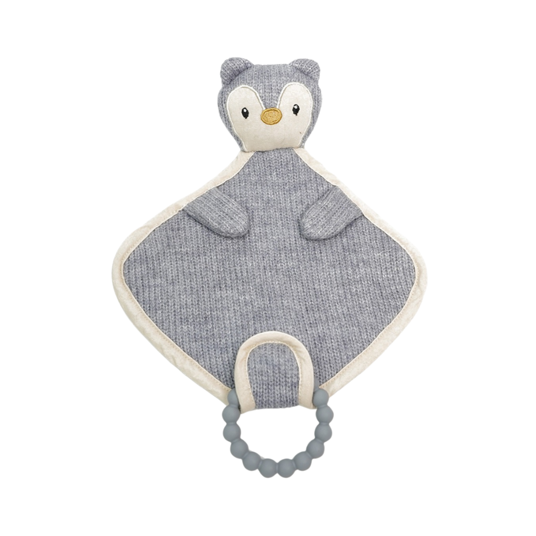NYZE Baby Handkerchief Blanket with Silicone Teether - Owl