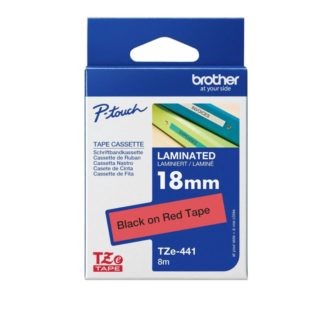 Brother TZE-441 18 mm Black on Red 1 S