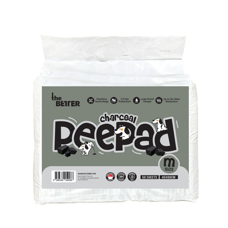 The Better Charcoal Pee Pad - M (45cm X60cm) 50 S
