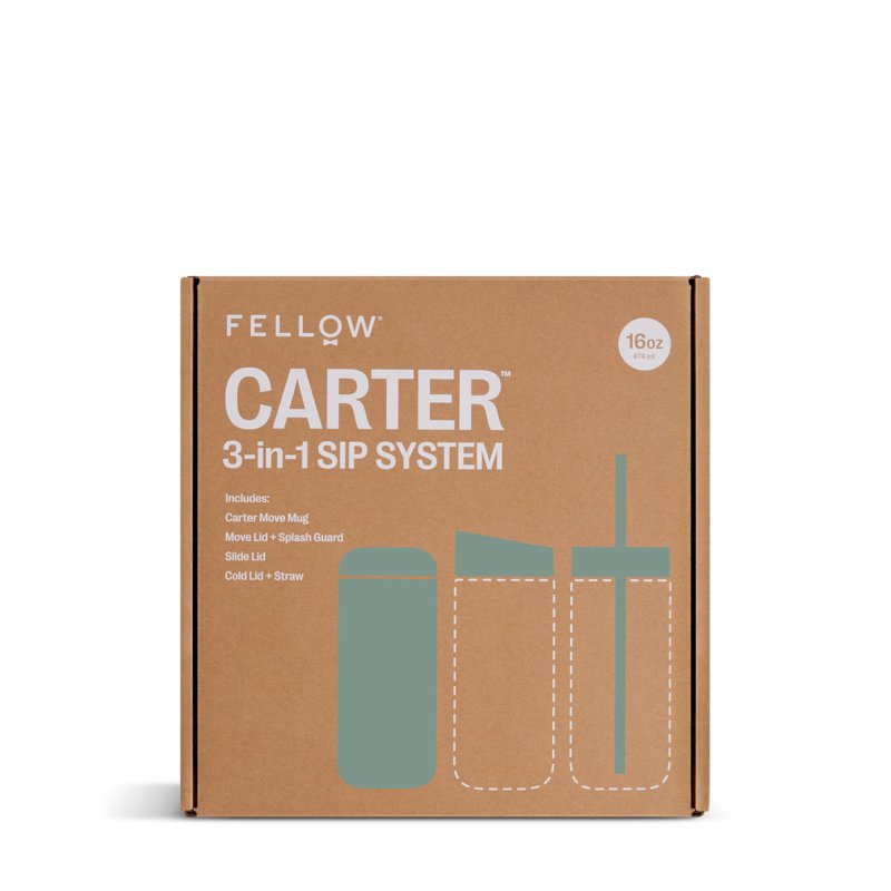 Fellow Carter Slide 3 in 1 Lid System - Smoke Green 1 S