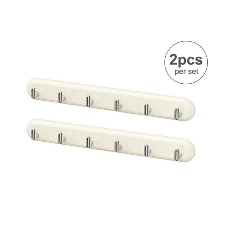 Sweet Home Multifunctional Light Luxury Row Hooks-Cream White 2 S
