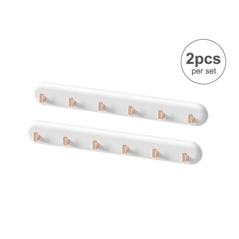 Sweet Home Multifunctional Light Luxury Row Hooks - White 2 S