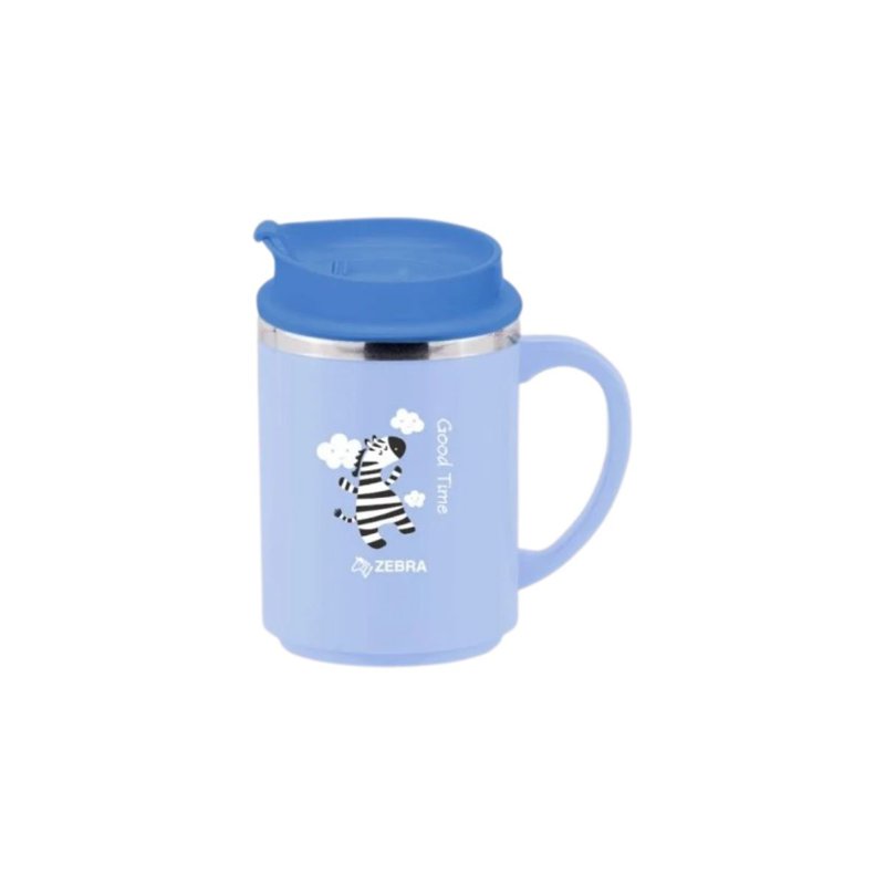 Zebra Stainless Steel Double Wall Mug, Blue