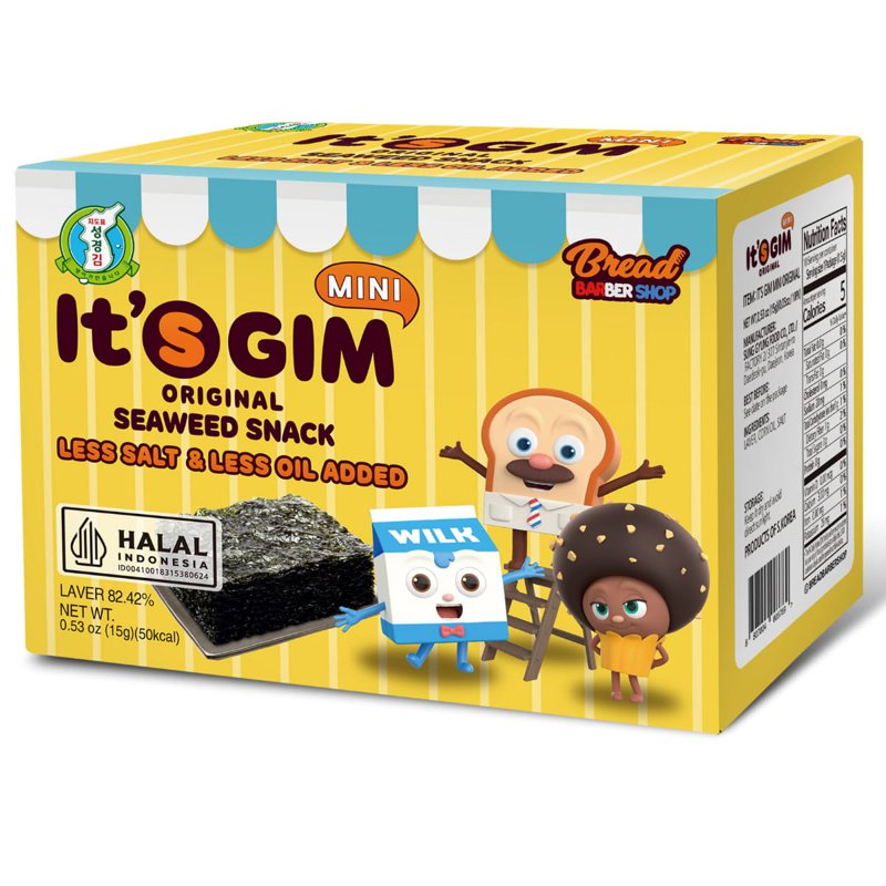 IT'S GIM Mini Seaweed Snack Original (less salt& oil added)