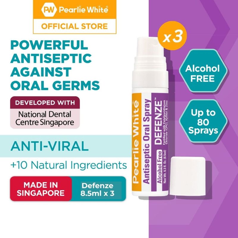 Pearlie White Defenze Antiseptic Oral Mouth Spray