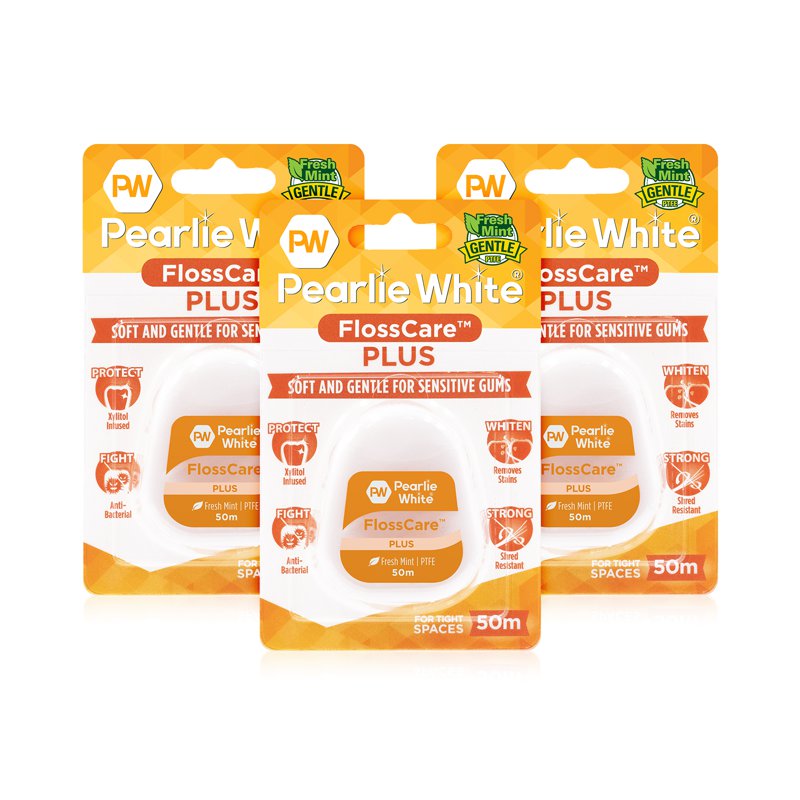 Pearlie White FlossCare Plus PTFE Mint Floss 3 x 50 M