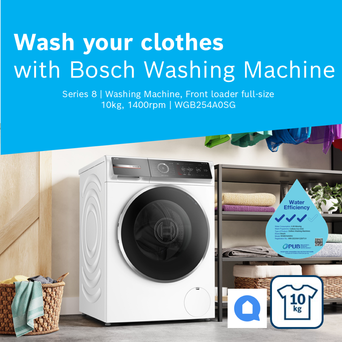 Bosch [Pre-Order] Bosch WGB254A0SG Washer