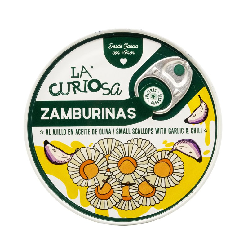 La Curiosa Small Scallops With Garlic & Chilli 110 G