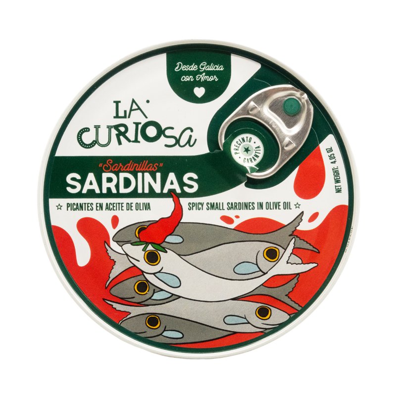 La Curiosa Spicy Small Sardines In Olive Oil - 14 to 16 pcs 110 G