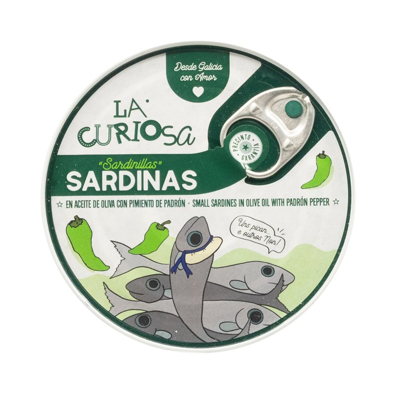 La Curiosa Small Sardines In Olive Oil With Padron Pepper