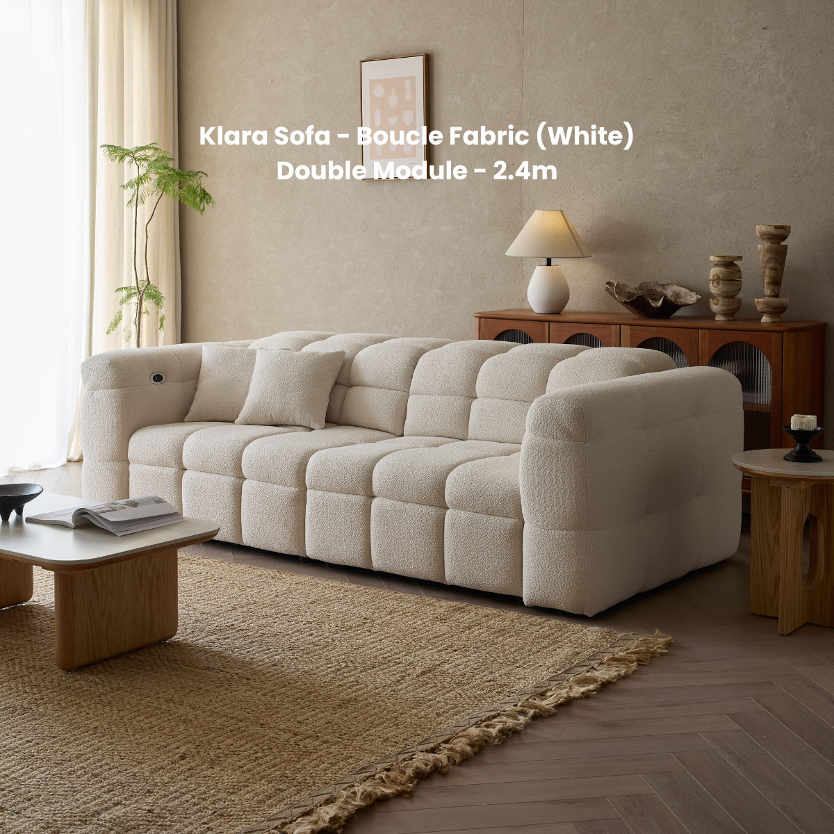 Son & Bear Klara Sofa - Boucle Fabric - 2.4m