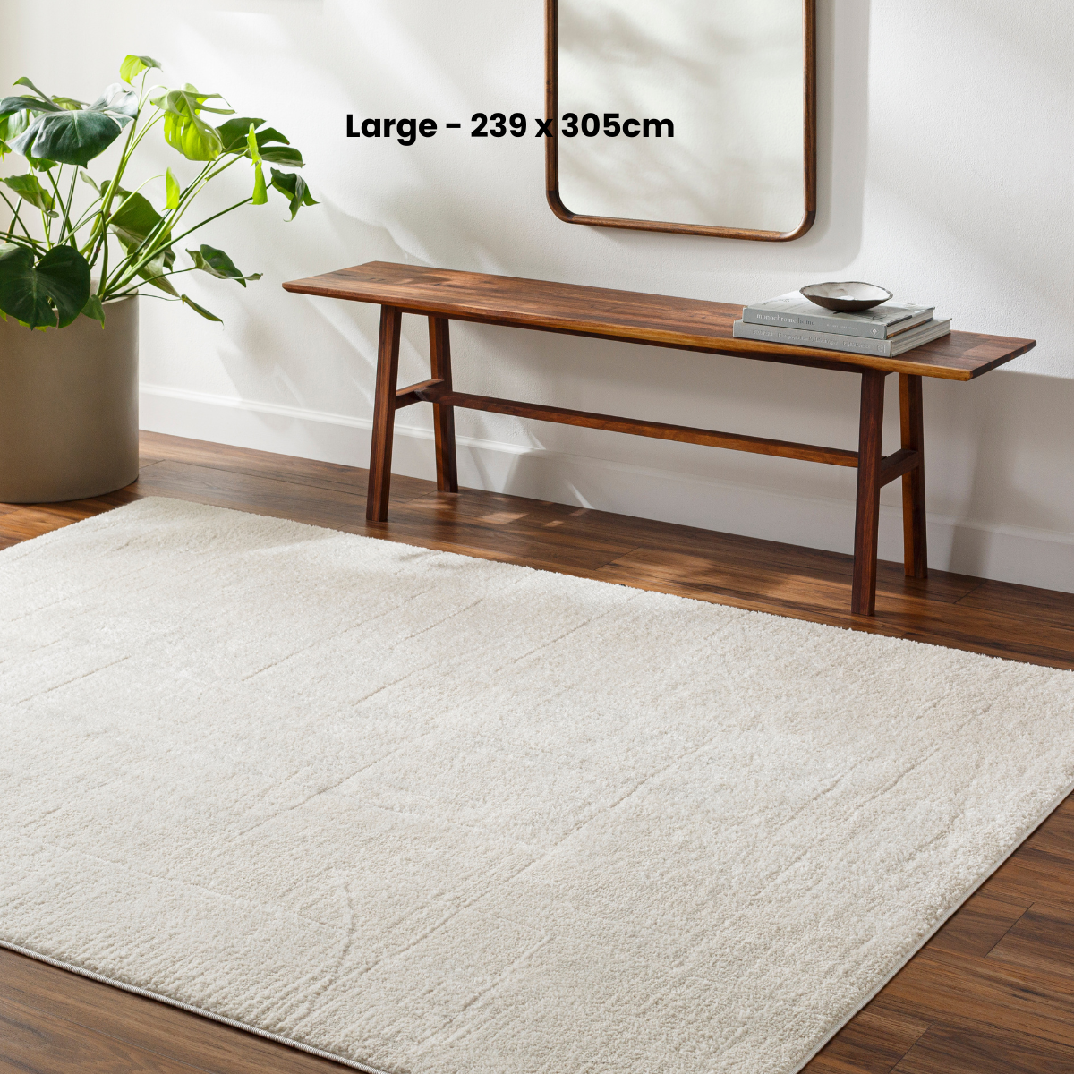 Son & Bear Adler In Geometric Rug - Ivory - Large