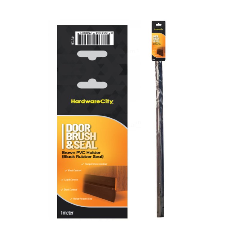 HardwareCity Brown PVC Holder + Black Rubber Seal - Orange 1 S