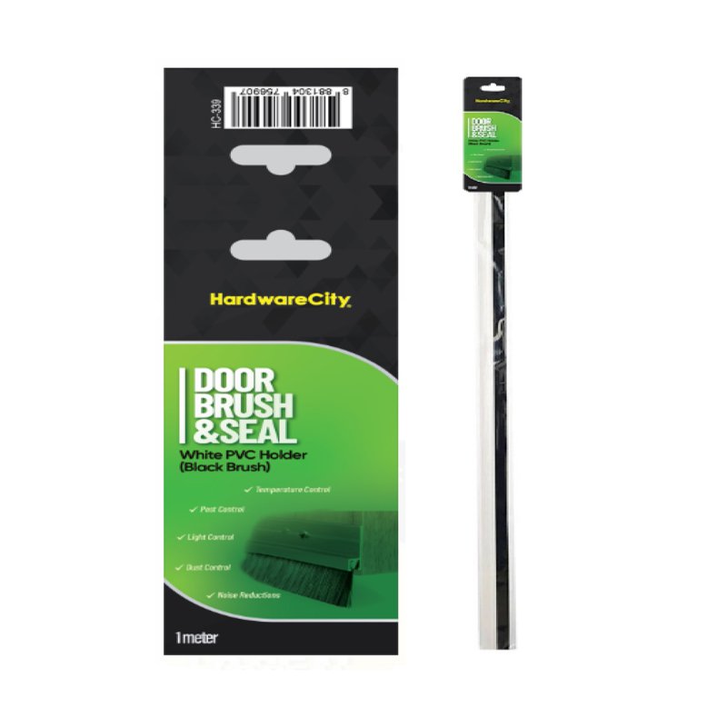 HardwareCity White PVC Holder + Black Brush - Green 1 S