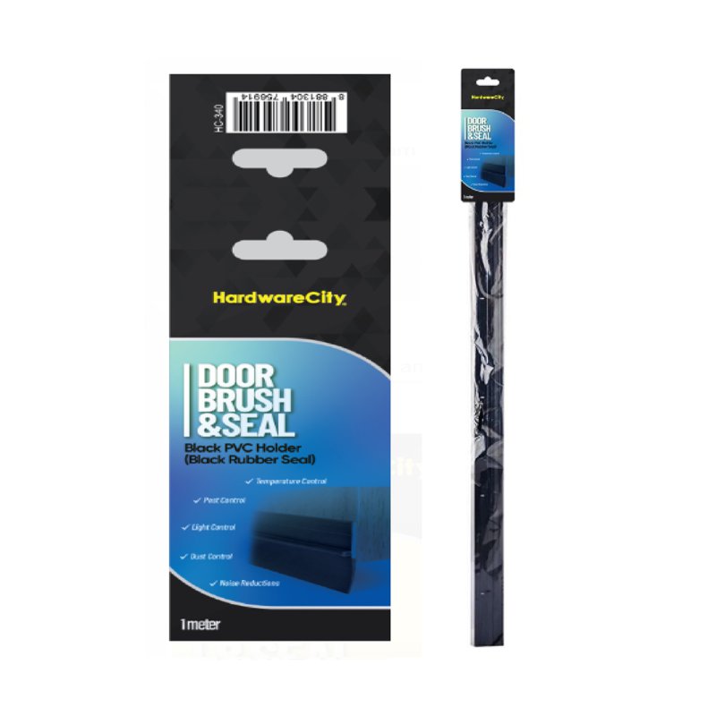 HardwareCity Black PVC Holder + Black Rubber Seal - Blue 1 S