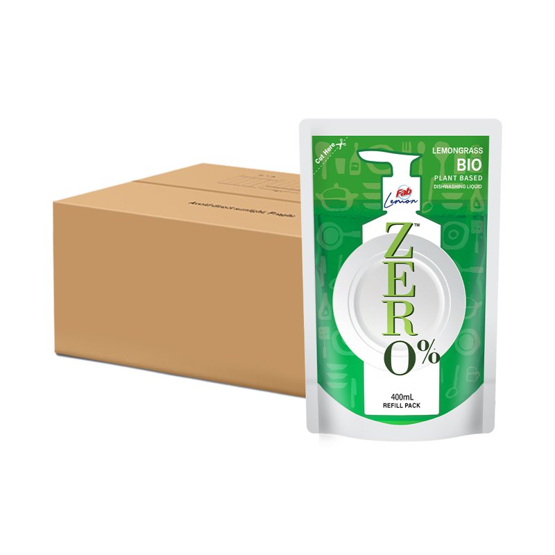 FAB [Carton] FAB Dishwashing Liquid Refill - Lemongrass