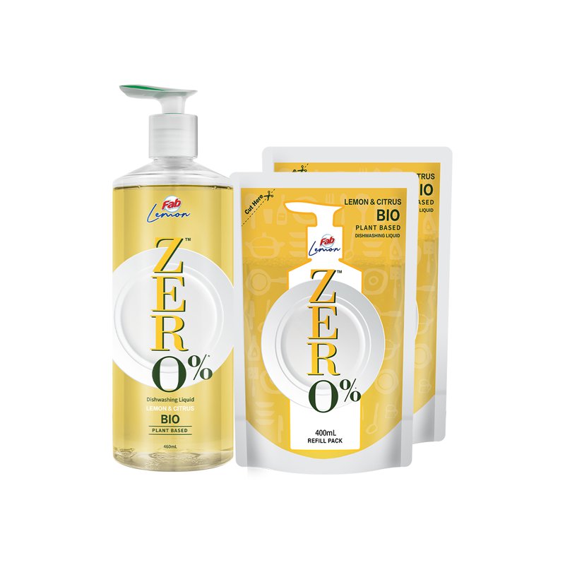 Fab Dishwashing Liquid + Refill - Lemon & Citrus 1 S