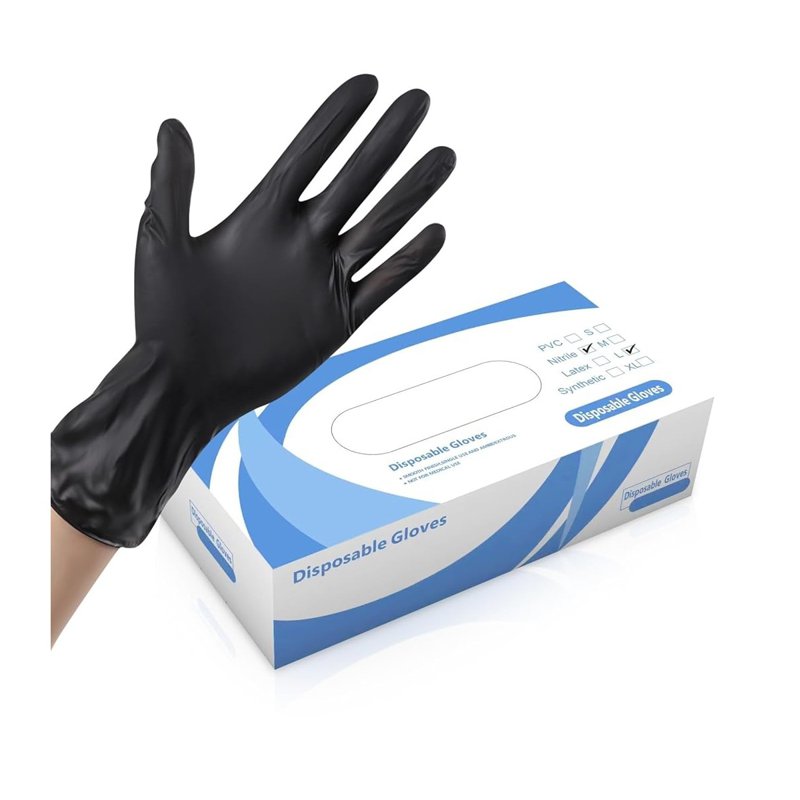 PAL Powder Free Disposable Nitrile Glove XL - Black 100 S
