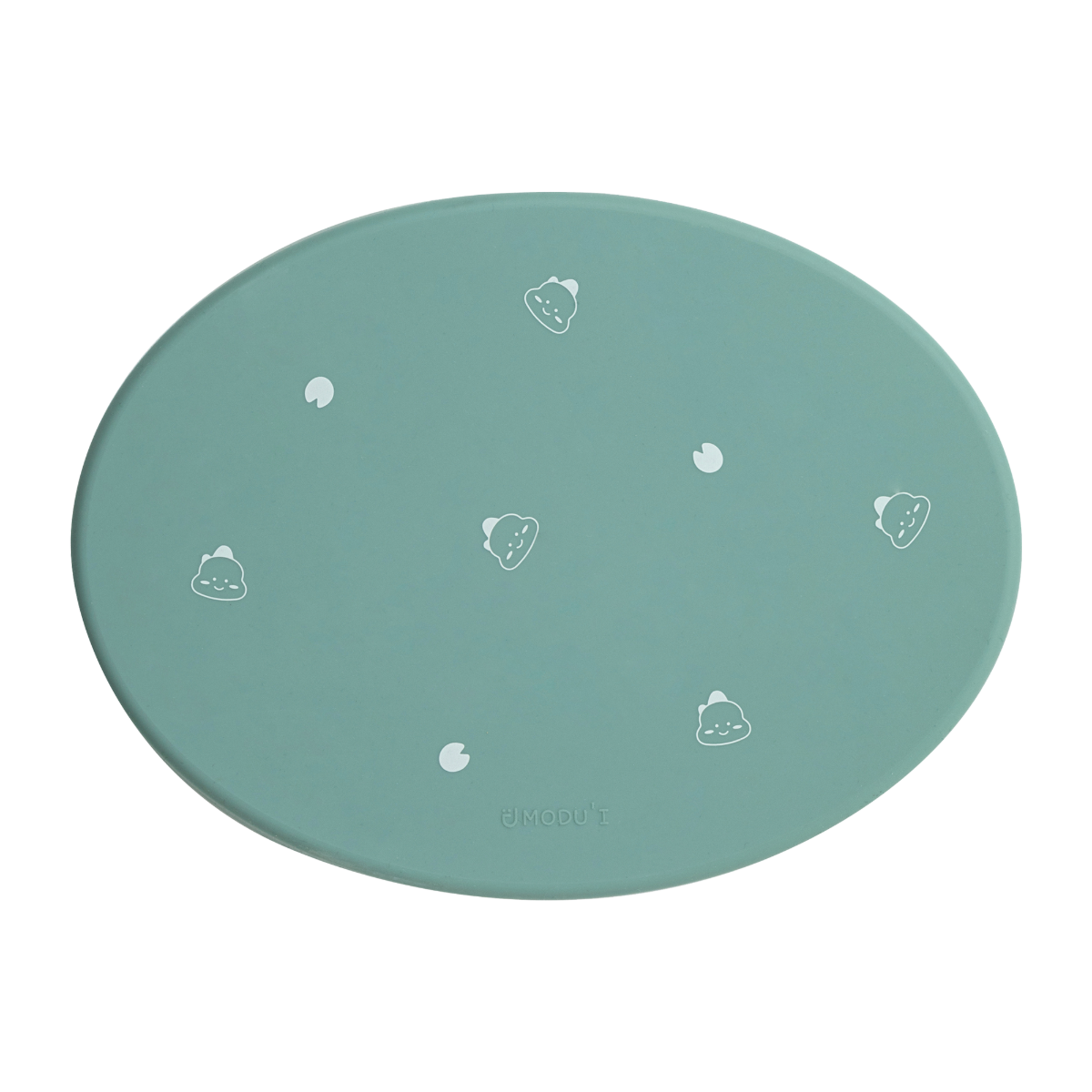 MODU'I Silicone Suction Plate Lid/Tray - Mint (with Dino) 1 S