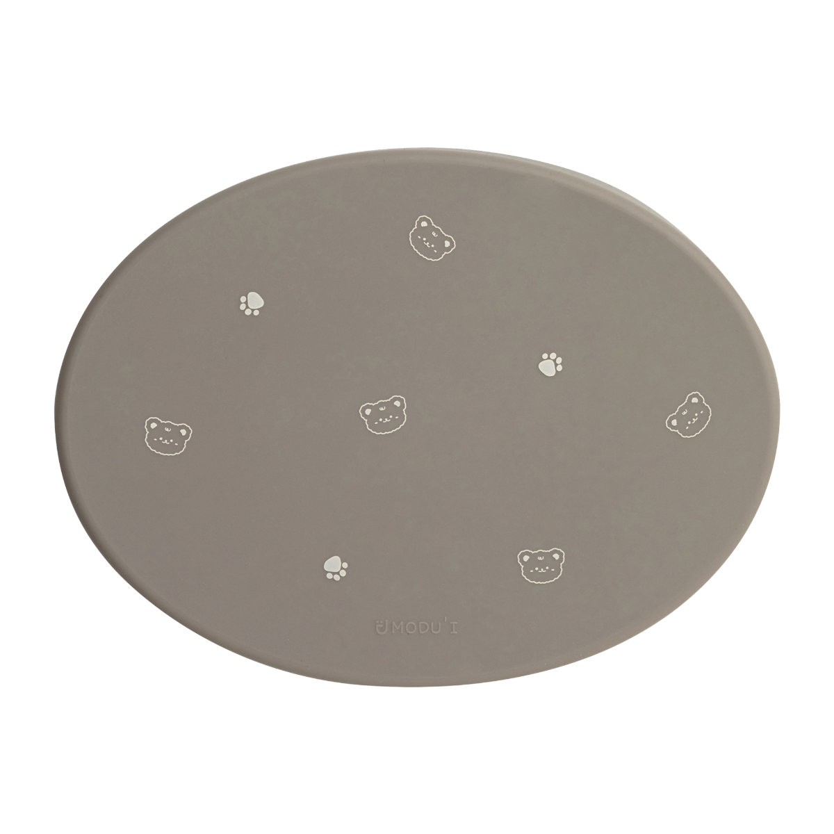 MODU'I Silicone Suction Plate Lid/Tray - Beige (with Bear) 1 S