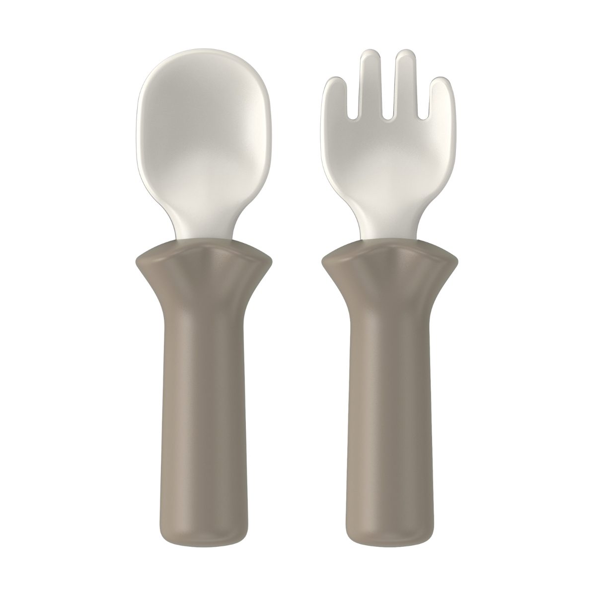 MODU'I Silicone Spoon/Fork Set - Beige 1 S