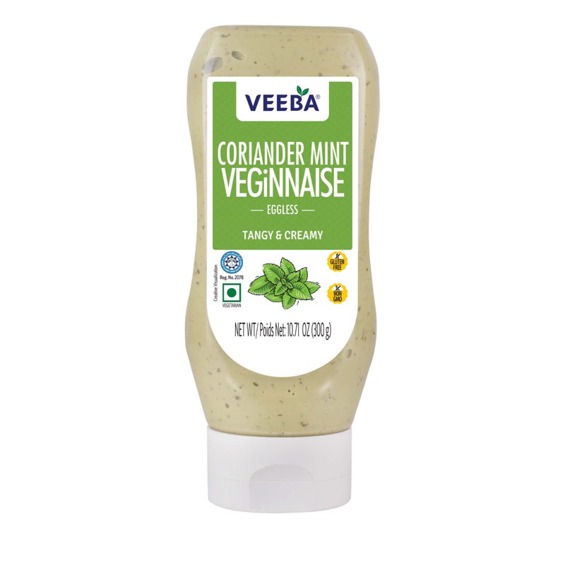 Veeba Coriender Mint Veginnaise Eggless Mayo (Tangy & Creamy)