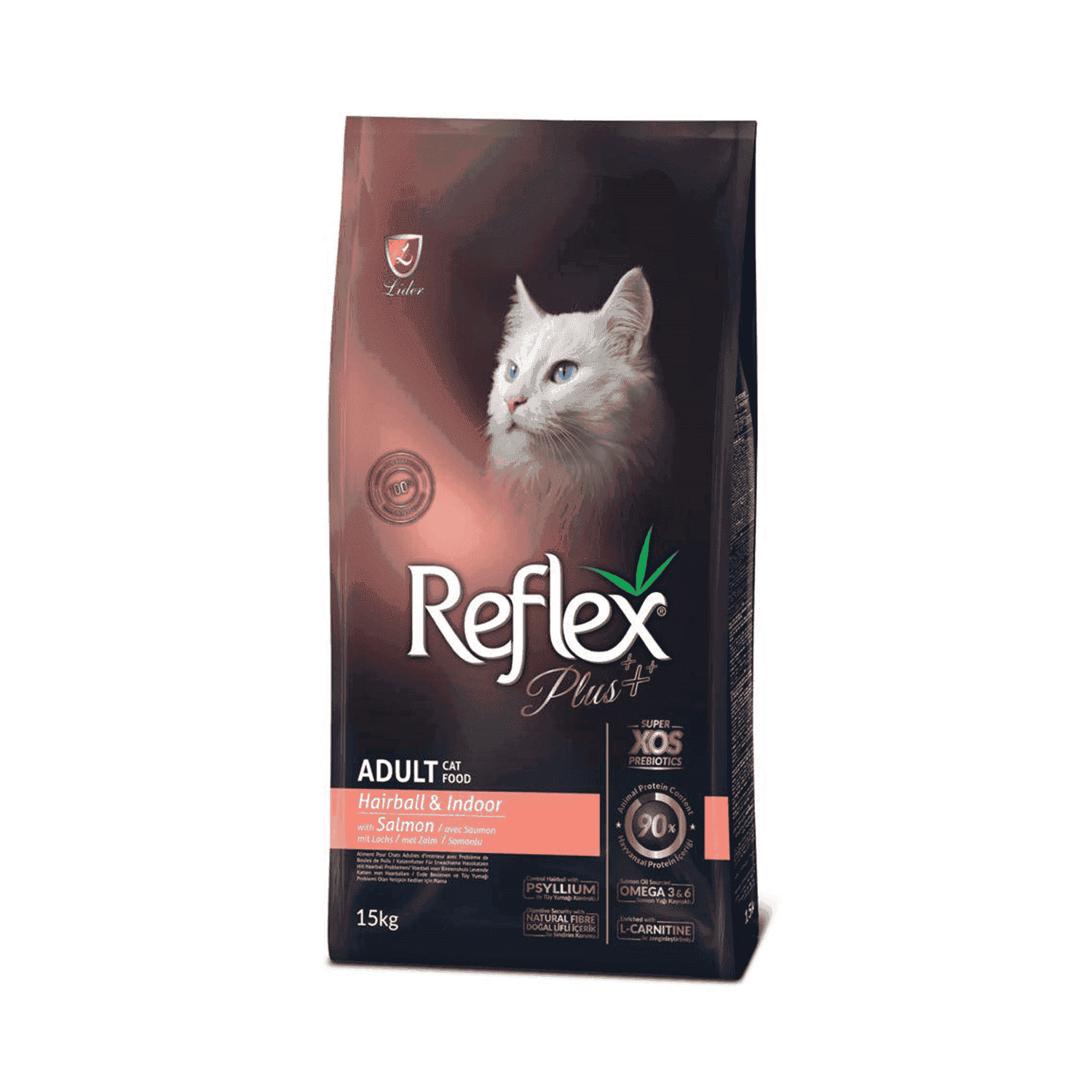 Reflex Plus Adult Cat Food - Hairball & Indoor with Salmon