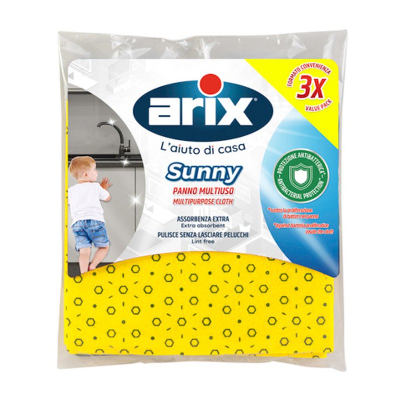 Arix Sunny Yellow Multipurpose Soft Cloth 3 S