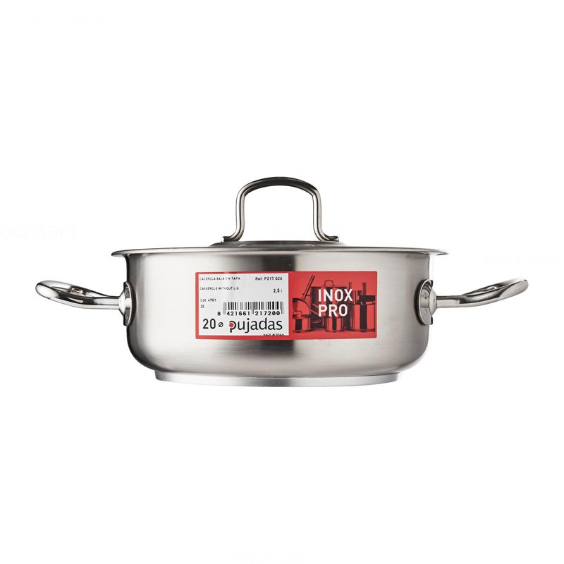 Pujadas Stainless Steel Braiser 2.5 Ltr 20Cm With Lid 1 S