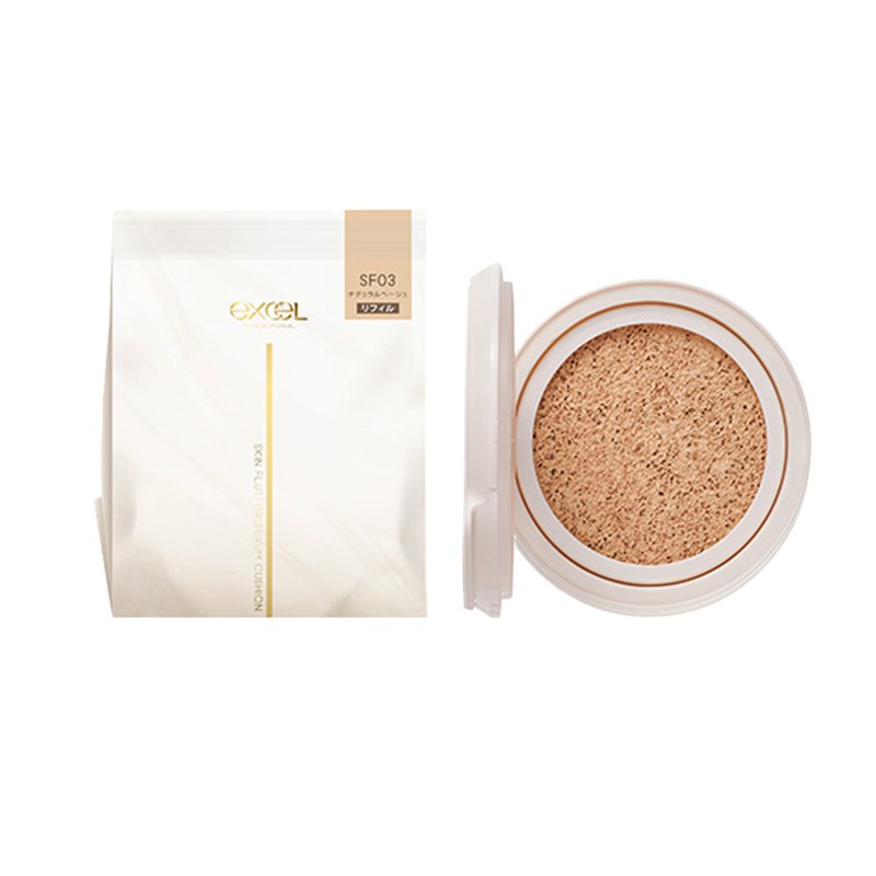 EXCEL Skin Flutter Serum Cushion -SF03 Natural Beige (Refill)