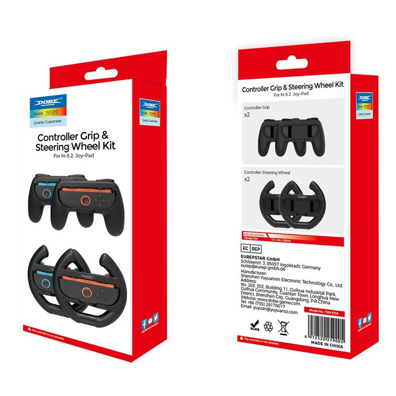 DOBE 4 in 1 Controller Grip & Steering Wheel Grip Set