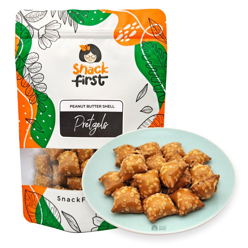 SnackFirst Peanut Butter Shell Pretzels - Creamy Usa Snacks