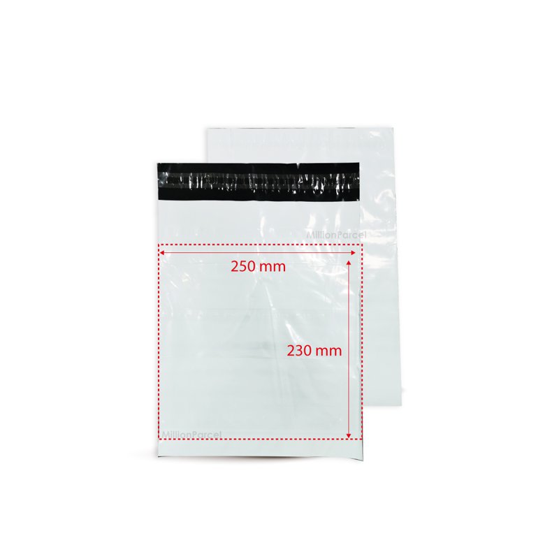 MillionParcel White Polymailer with pouch 25 x 31 + 4cm 100 S
